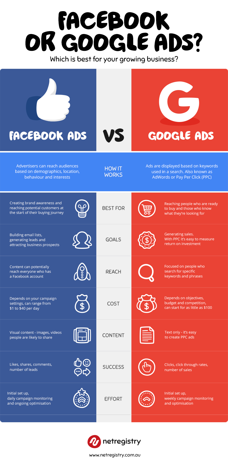 Facebook or Google paid advertising